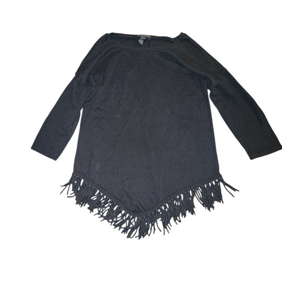 INC International Concepts Black Long Sleeve Top - Picture 2 of 4